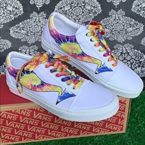 VANS OLD SKOOL WARP TRUE WHITE/TIE DYE WMNS